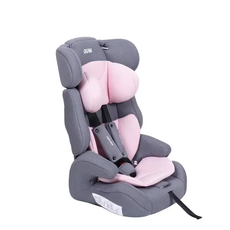 EG81 Foldable Child Car Seat, Travel-Friendly Safety Booster for 9 Months to 12 Years, Portable Baby Chair, Compact Car Seat