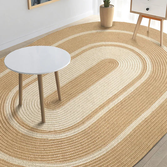 Living Room Carpet Home Decoration Natural Jute Hand Woven Bedroom Rug Fashion Minimalism Wear-resistant Durable Breathable Mat