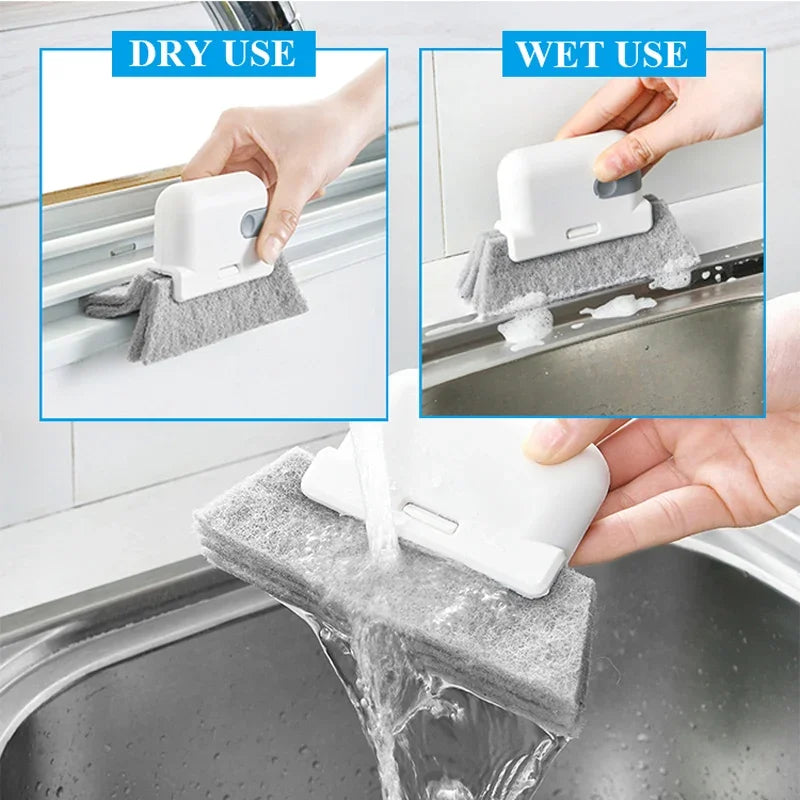 Household cleaning brush groove cleaning tool window track cleaner window groove brush scouring Door track pad gap cleaner