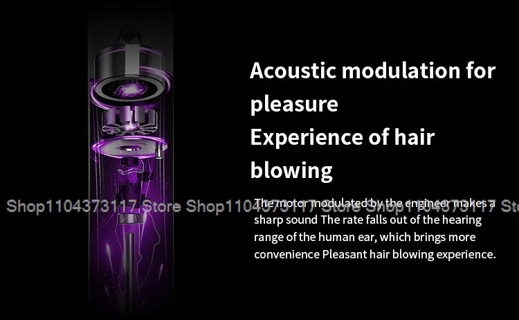 Leafless Hair Dryer New Professional With Flyaway Attachment Negative Ionic Premium Hair Dryers Multifunction Salon Style Tool