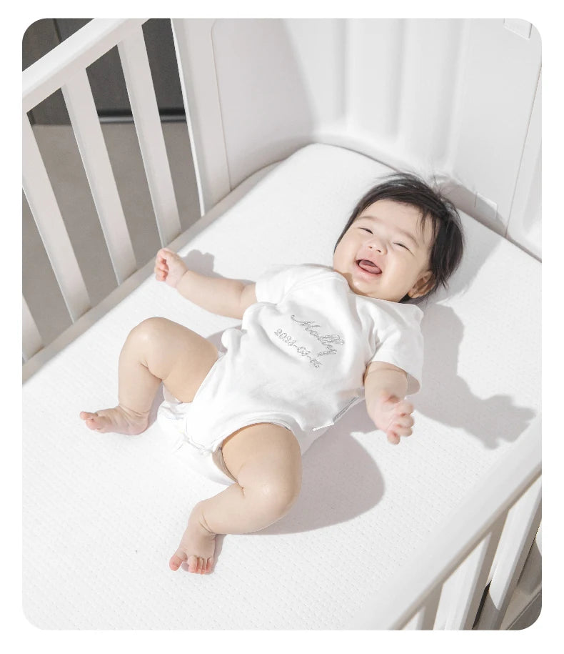 zz  Movable Crib Bed Diaper-Changing Table Lifting Multifunctional Children's Bed Cradle Newborn