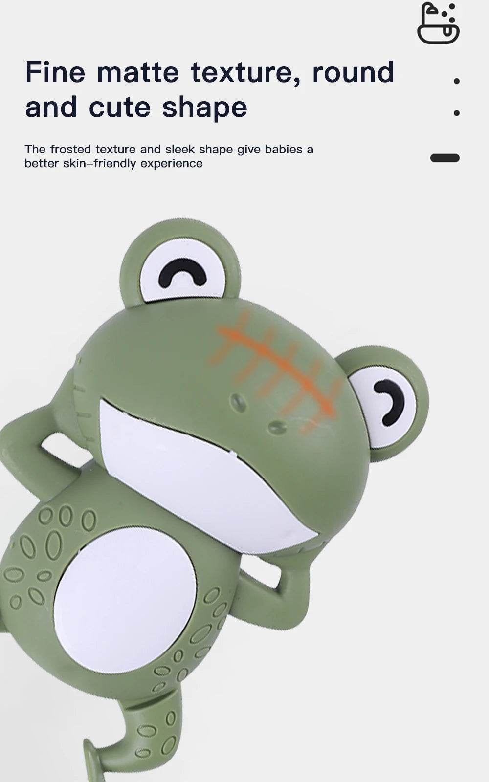 Baby Shower Clockwork Cute Animal Swimming Frog When Baby Bath In Bathroom Baby Water Toy Kids Clockwork Bath Toys Bathroom Toys - AIAZ
