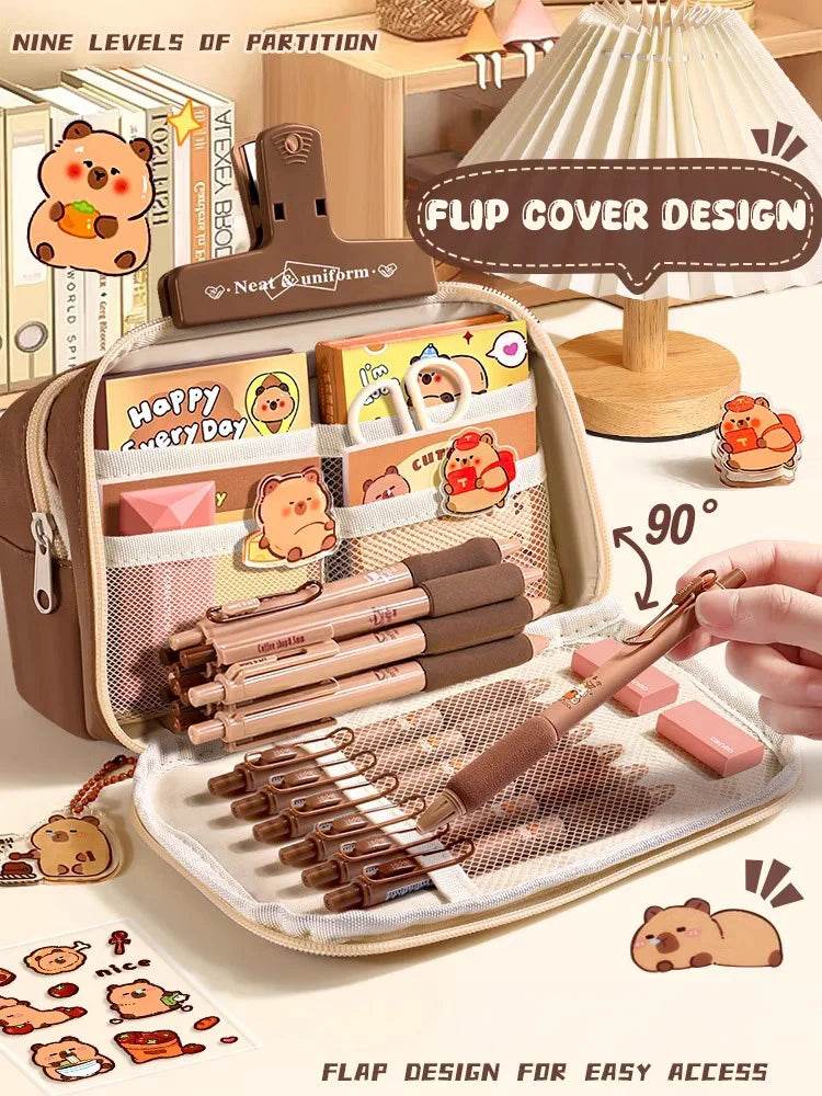 Back To School Supplies Set Cute Pencil Case For Girls Aesthetic Stationery Return To Classes Useful Accessories Scholar Kit - AIAZ