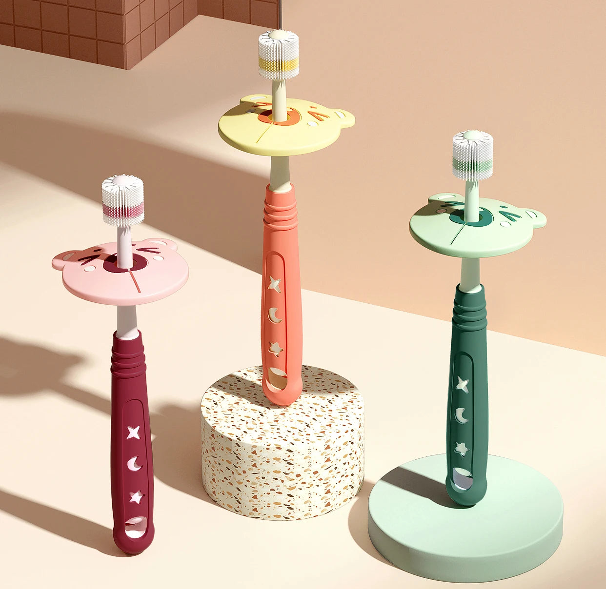 360 Degree Baby Children Toothbrush 1-6 Years Child Toothbrush Soft Baby Silicone Teether Brush Kids Teeth Oral Care Cleaning