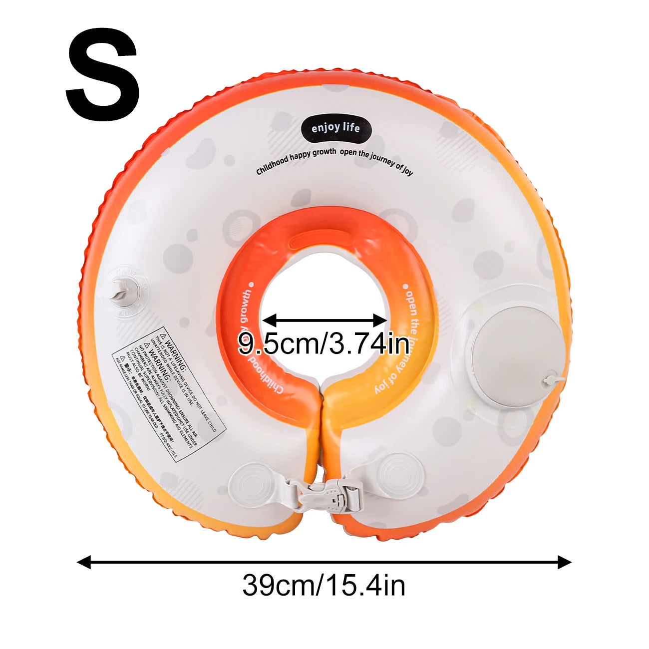 1PC Thick inflatable pump neck ring, colorful and interesting neck ring, suitable for water safety