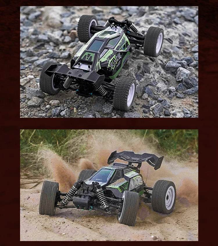 1:16 4WD RC Car 70KM/H Or 50KM/H With LED Remote Control Cars High Speed Drift Monster 4x4 Truck for Kids vs Wltoys 144001 Toys - AIAZ