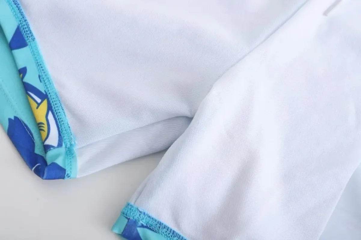 2-piece Set of Summer Children's Swim Trunks Swim Caps Boys' Swimwear Quick Drying Shorts Cartoon Print Beach Swimwear Ages 4-16 - AIAZ