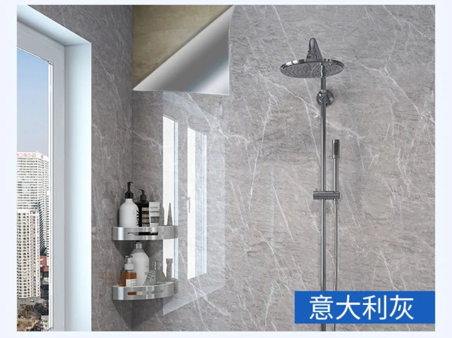 20 Meters Adhesive Wallpaper Bathroom Waterproof Stickers Toilet Wall Renovation Formaldehyde-Free Kitchen Decor Wall Stickers