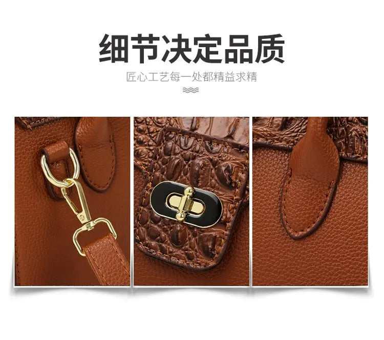 Embossed Handbag for Women 2025 New Fashionable Spacious Soft Leather Woven Rope Shoulder Hand Carry Crossbody Bag