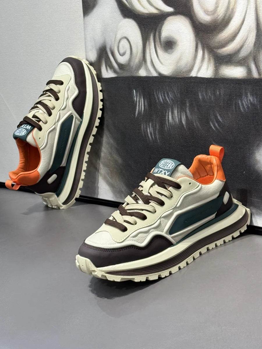 Men's Sneakers Shoes for Men Platform Sports Shoes Sports and Leisure Casual Sneaker Non-slip Fashion Wear-resistant Loafers - AIAZ