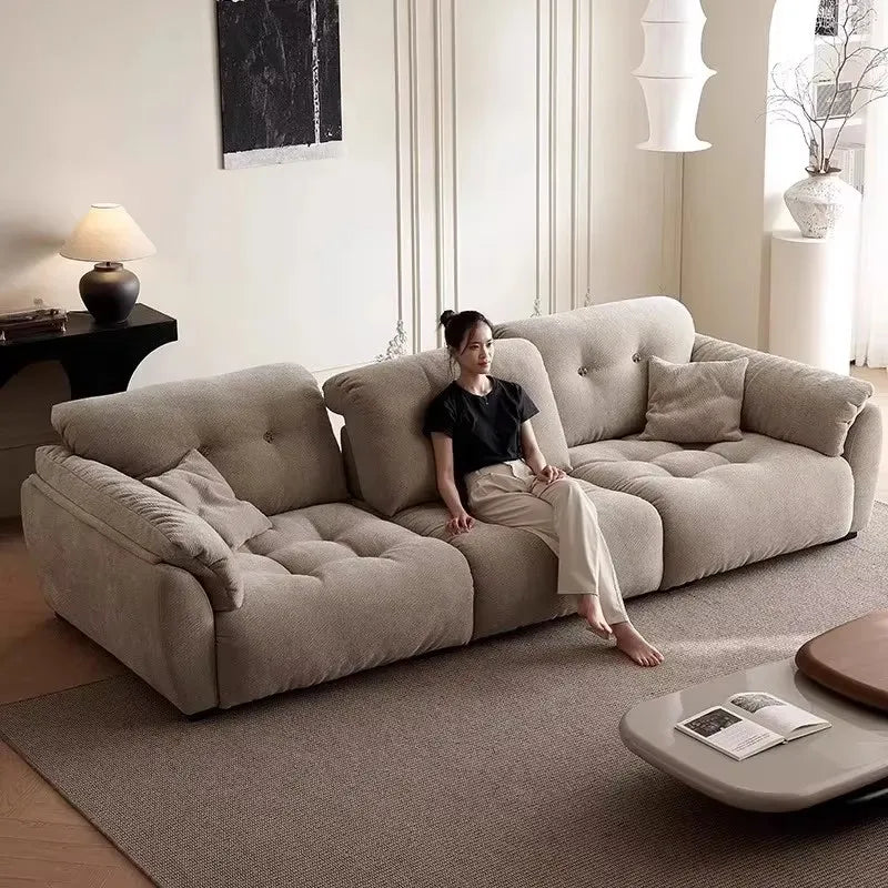 Designer Style Minimalistic Sofa Waterproof Elegant Wooden Chaise Lounge Sofas Living Room Couch Muebles Entrance Hall Furniture