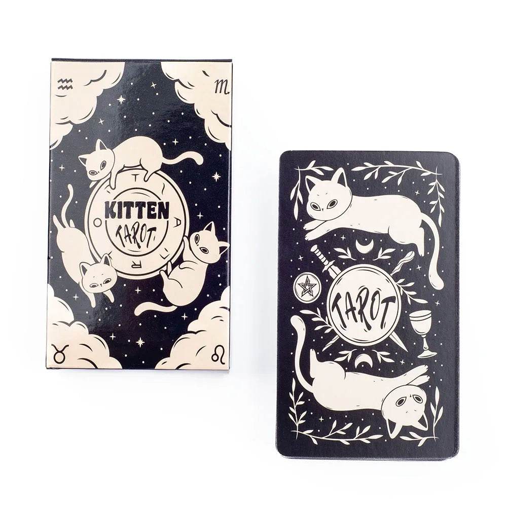 78 Card Deck Kitten Tarot Oracle Card Fate Divination Leisure Entertainment Family gatherings Tarot Card Game - AIAZ