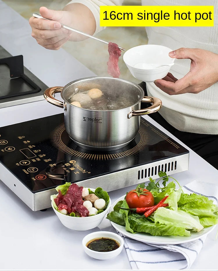 Premium Induction Cookware Set, High-Grade Inox Casseroles, Frypan, Saucepan, Kitchen Utensils & Tools, Efficient Cookware