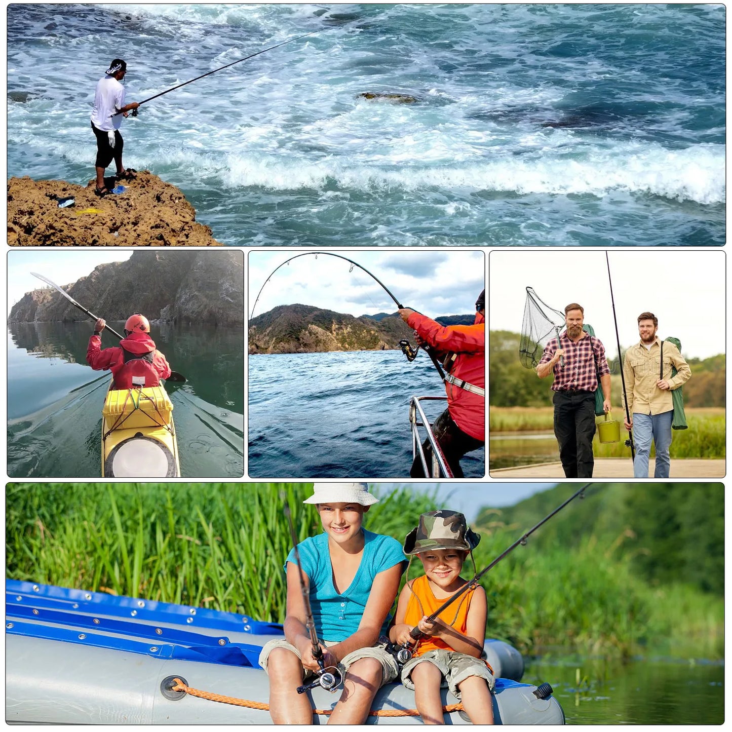 Sougayilang Fishing Rod and Reel Combo Telescopic Fishing Rod Spinning Reel Max Drag 20Kg for Saltwater Freshwater Beach Fishing