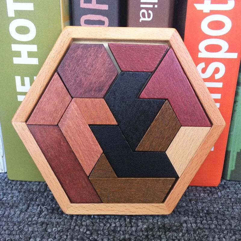 27 Style Block Puzzle Jigsaw Puzzle Board Classical Puzzle Children's Toys Hexagonal Alien Chess Tangram Puzzle Toys