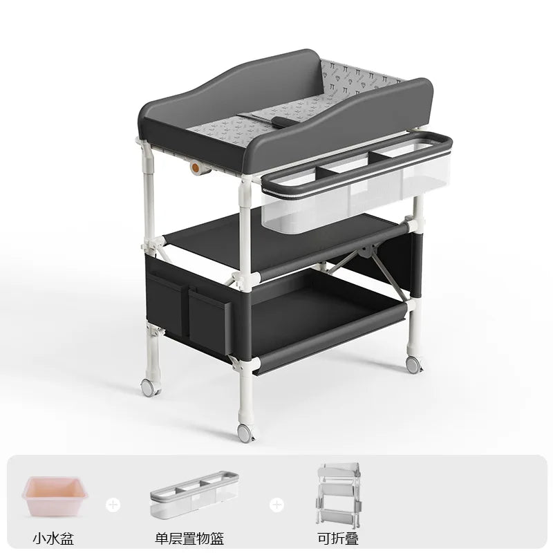 Diaper Table Baby Care Table Portable Multifunctional Foldable Shampooable Baby Diaper Table