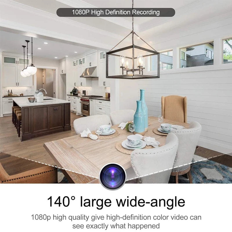 Full HD 1080P Alarm Clock Mini Camera Wireless Wifi Control IR Night Vision View DVR Camcorder Home Surveillance Monitor Video