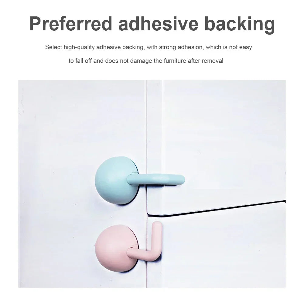 Safety Cabinet Multifunctional 1/2/3pc Baby Safety Lock Anti-Pinch Hand Children Door Drawer Locks Security Refrigerator Buckle