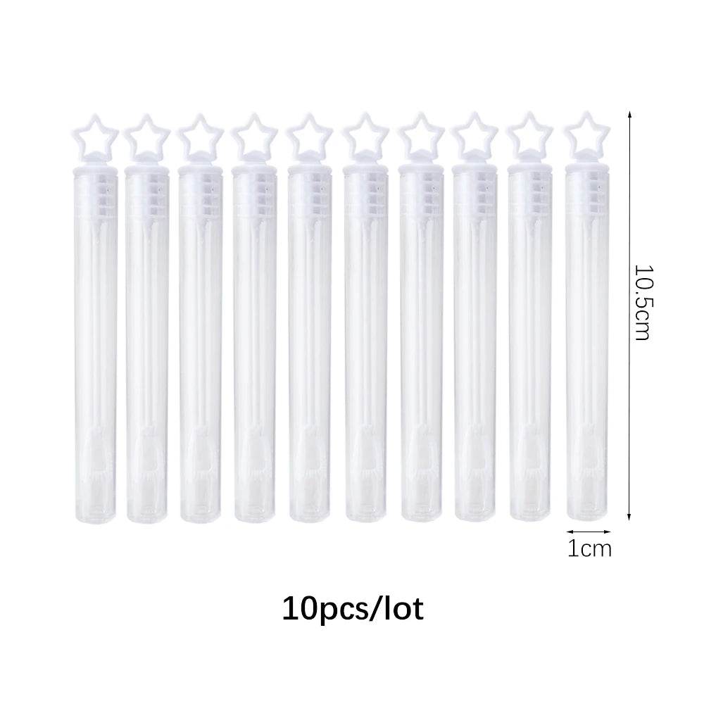 10Pcs Mini Bubble Tube White Pink Soap Bottle Toys Wedding Gifts for Guests Kids Birthday Party Favors Baby Shower Decoration - AIAZ