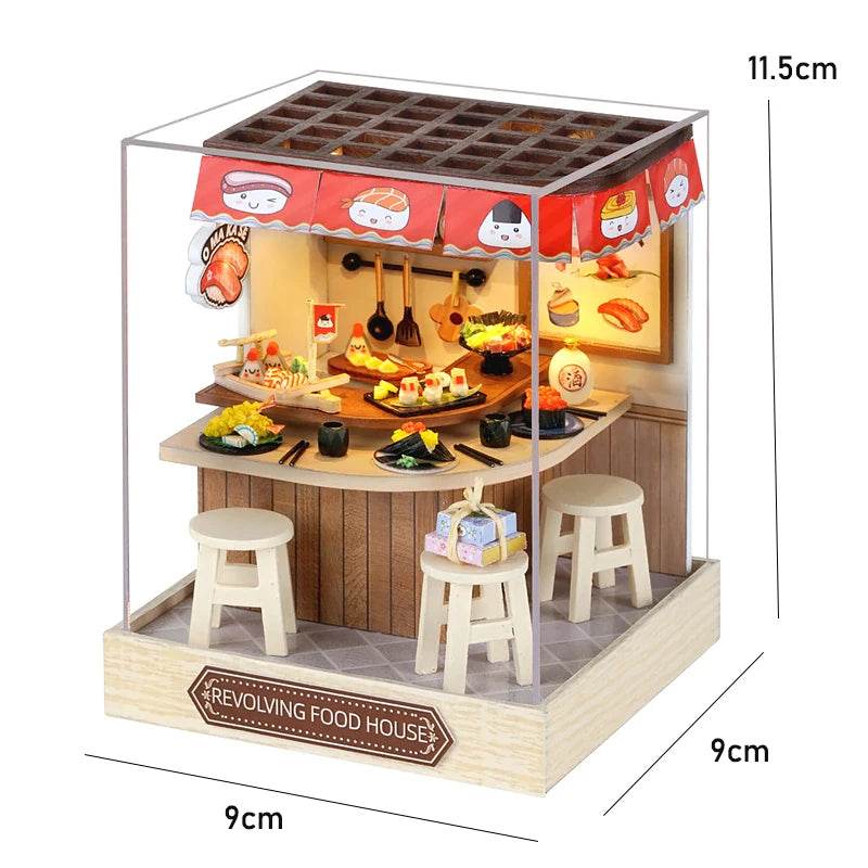 Kitten Mini Doll House 3D Puzzle Assembly Model Building Kit Creative Room Bedroom Decoration With Furniture Wooden Crafts Gifts - AIAZ