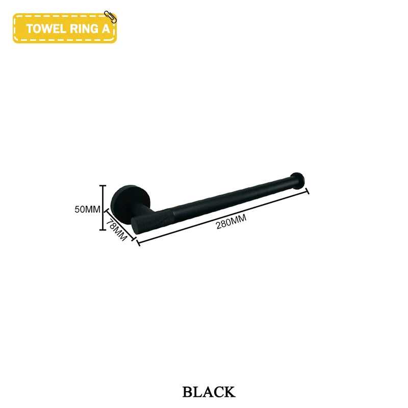 Brushed Gold Stainless Steel Wall Mount Towel Bar Towel Ring Paper Holder Bathrobe Hook Toilet Brush Bathroom Accessories