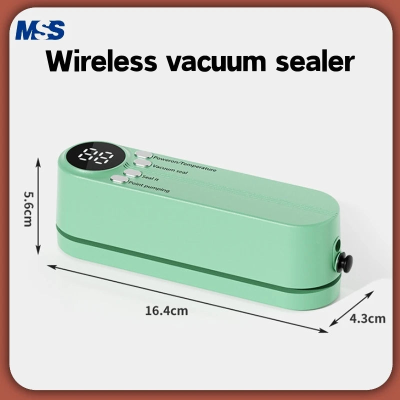 2-in-1 Vacuum Sealer with USB-Rechargeable Portable,with 3 modes vacuum sealant, for fruits, meat, etc. to keep fresh