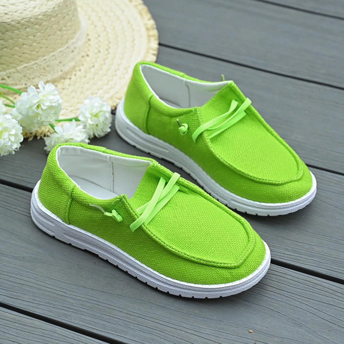 Lightweight Women Canvas Shoes Women Casual Sneakers Breathable Loafers Comfortable Solid Color Soft Sole Shoes Designer Shoes