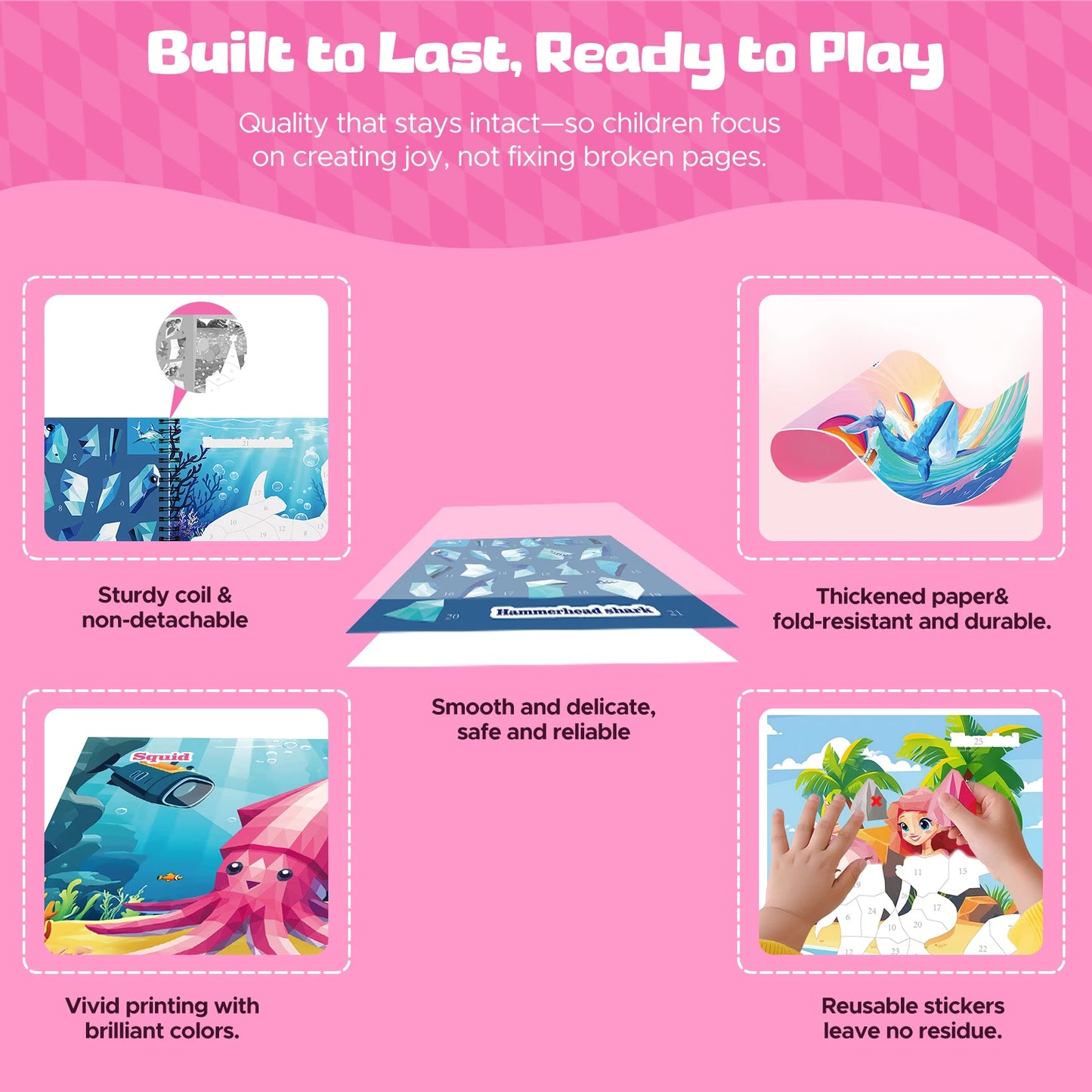 Montessori Sticker Puzzle Book With Story For Kids Educational Jigsaw Sticker Creative Games Children's Mosaic Toy Birthday Gift