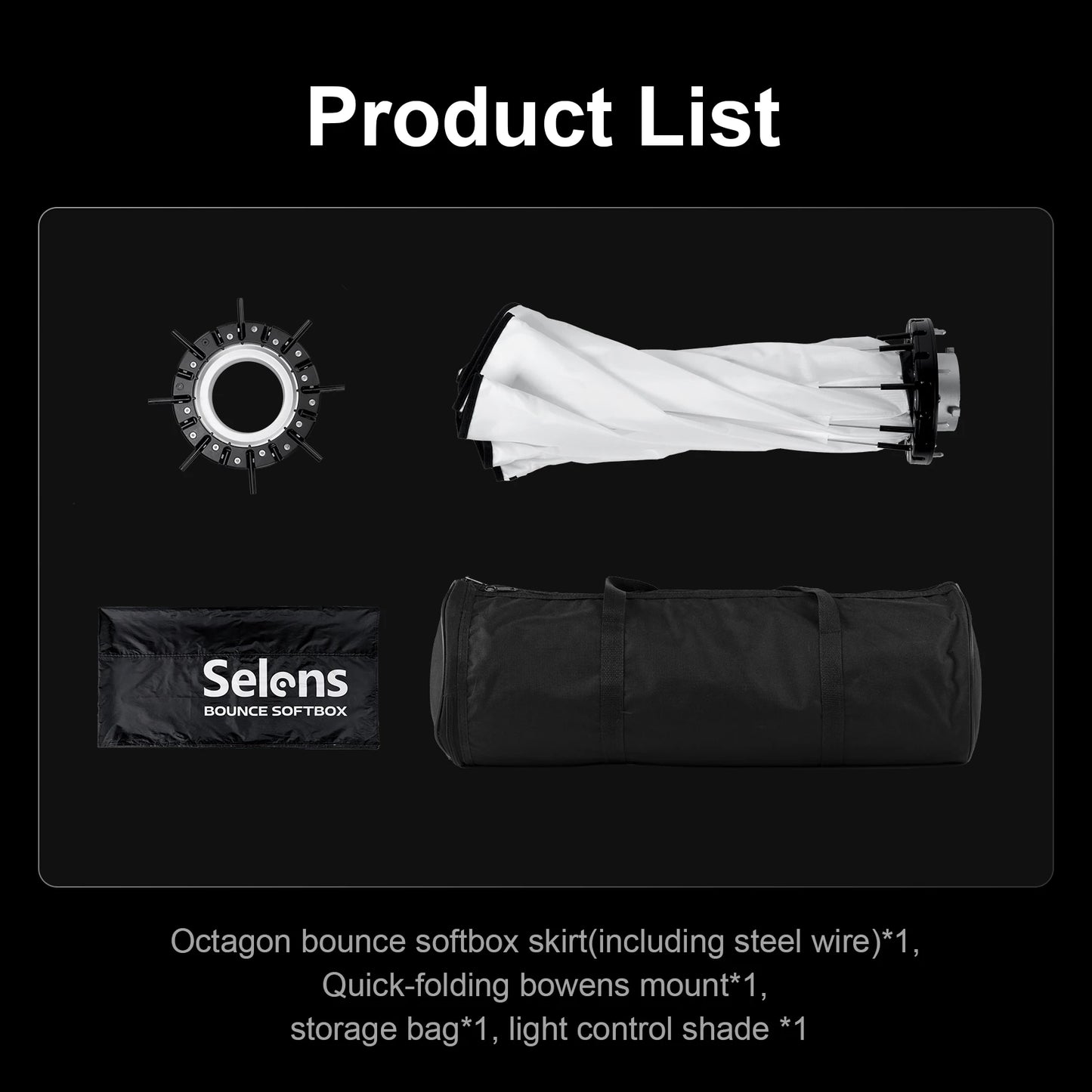Selens 70cm 90cm 110cm Reverse Octagonal Softbox Photo Studio Kits Bowens Mount Octagon Umbrella Softbox Photography Accessories