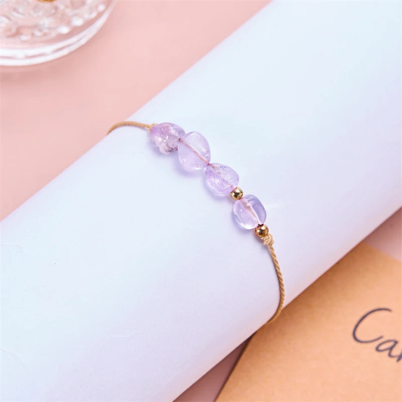 12 Zodiac Signs Woven Card Paper Bracelet for Women Men Minimalist Natural Stone Handmade  Braided Bracelet Friendship Jewelry