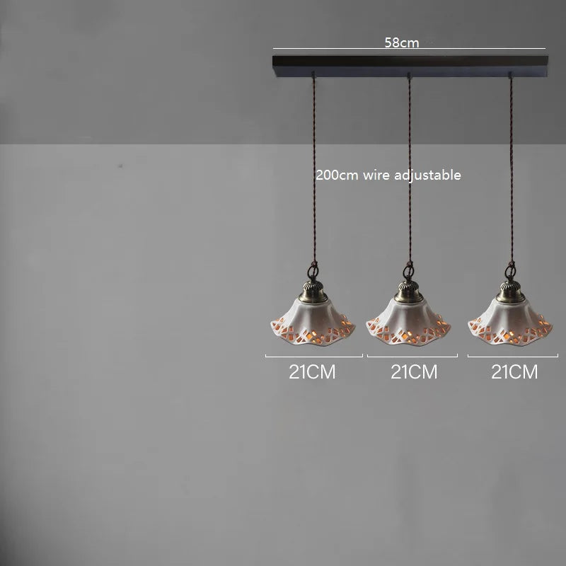 IWHD Modern Simple Ceramic LED Pendant Lamp Home Indoor Decor Lighting Bedroom Restaurant Dinning Living Room Lights Hanglamp