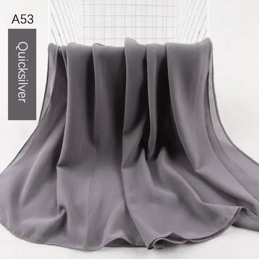 Muslim Women Chiffon Hijab Scarf Chiffon Soft Hijabs Shawl Long Scarves Wrap Headscarves For Muslim Fashion - AIAZ