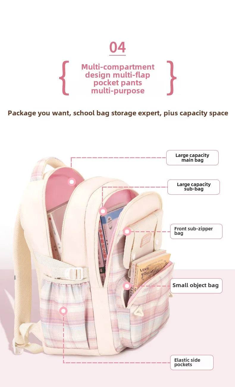 SET Backpacks for Girls School Bags Aesthetic Backpack Elementary Student Teen Girls Cute Bookbag Kids Backpack Girls mochila - AIAZ
