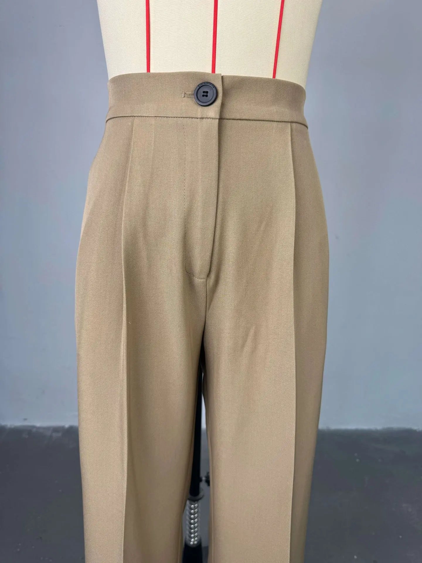 Street Slim Vest Pant Outfit Spring Women Sleeveless Double Breasted Tank Top+High Waist Zip Wide Leg Pants Summer Two Piece Set