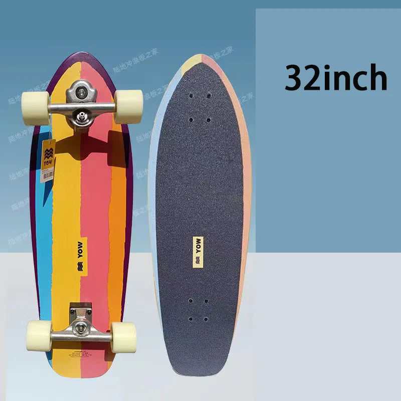 YOW land surf skateboard longboards whole kits good quality spring system branded with trucks wheels bearings and tool