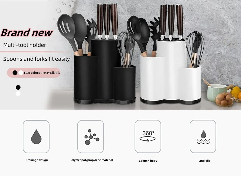 New Storage Rack Knife Holder Multi-Functional Household Tableware Storage Rack Kitchen Storage Tools