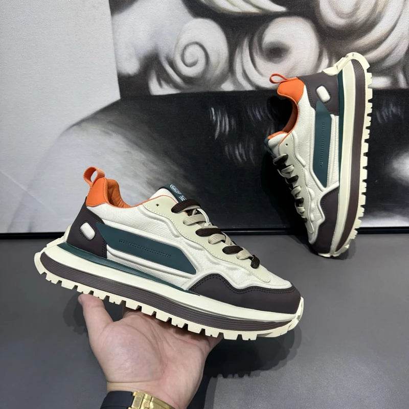 Men's Sneakers Shoes for Men Platform Sports Shoes Sports and Leisure Casual Sneaker Non-slip Fashion Wear-resistant Loafers - AIAZ