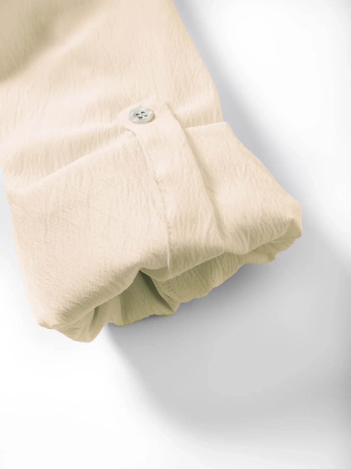 Men's Linen Shirt Summer 2025 Casual Short Sleeve Breathable Stand Collar Loose Fit Trendy Solid Color Youth Top with Pocket - AIAZ