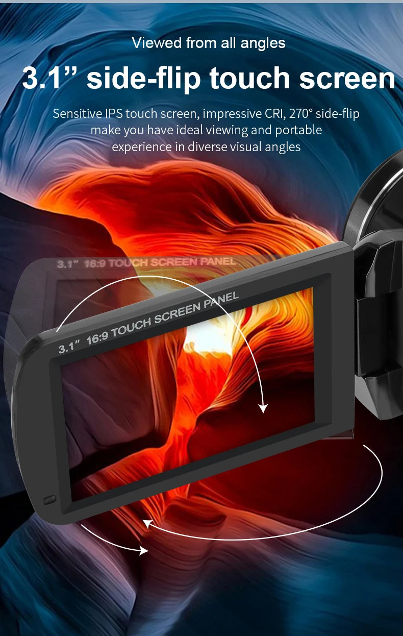 Live Streaming Camera 4K Digital Camcorder Ordro AC5PLUS 12X Optical Zoom for YouTube Vlog Church Wedding Videos Home Use