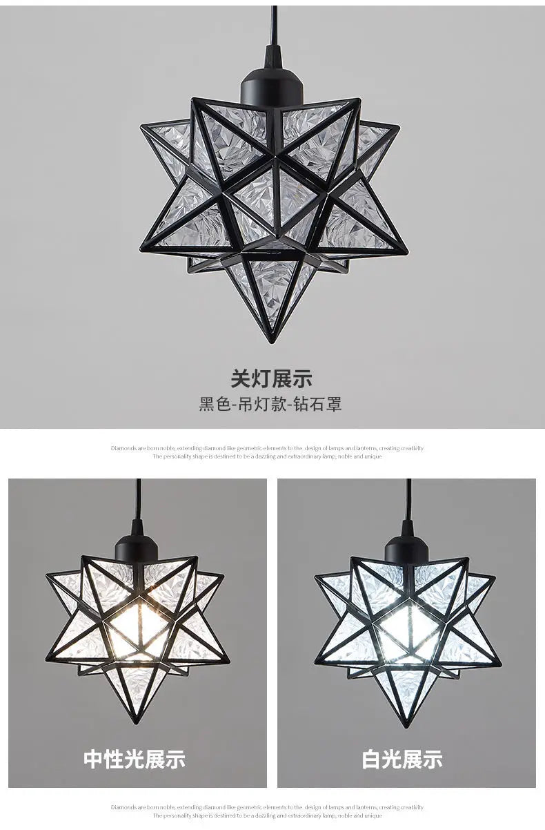 Lamps for Living Room Decor Five-pointed Star Ceiling Modern Balcony Corridor Porch Fashion Network Red Star  Ceiling Light