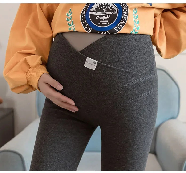 Low Waist Belly Cotton Maternity Legging Spring Casual Skinny Pants Clothes for Pregnant Women Autumn Pregnancy