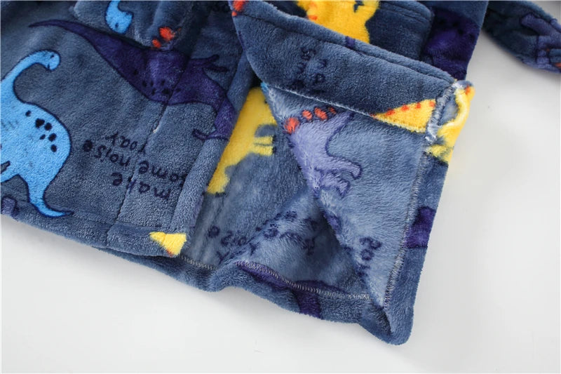 Soft Children Flannel Pajamas Autumn and Winter Pajamas for Girl Warm Kids Bathrobe Boy Sleepwear Family Matching Homewear 4-16Y