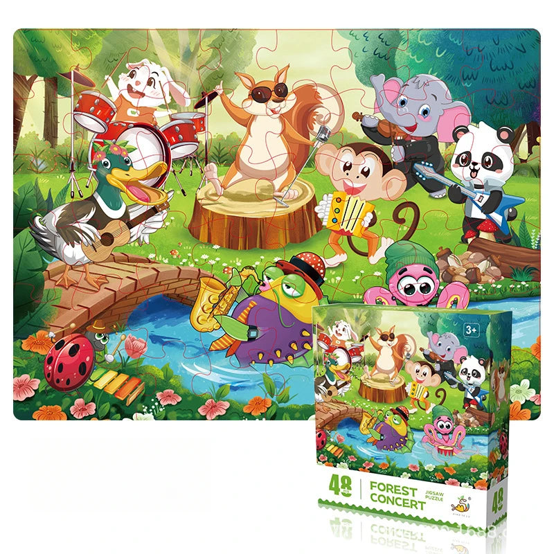 48 Pieces Puzzle Toys Children's Early Education Toys Kindergarten Souvenirs Gifts Exercising Thinking and Hands-on Abilities
