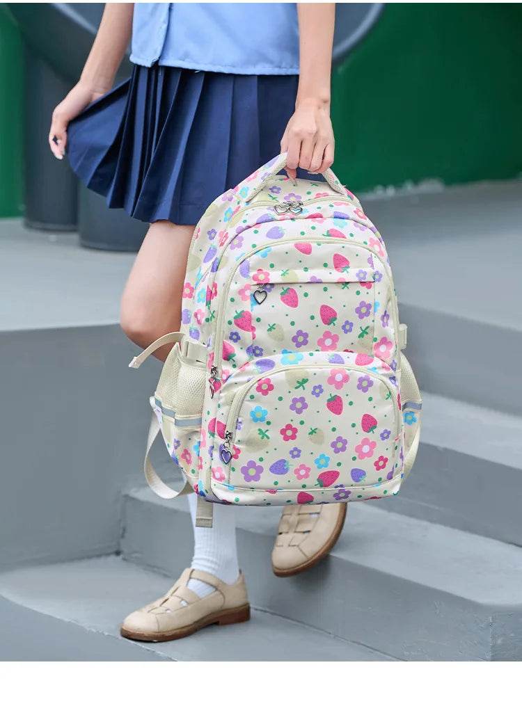 School Bags for Girl Pencil Case Colorful Set School Backpack Book Bag Luxury Brand Schoolbag Teenager's Backpack Kids - AIAZ