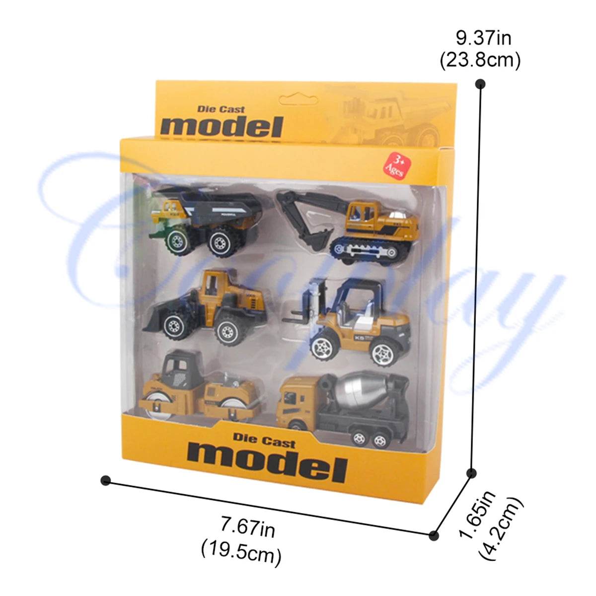 6pcs/set Alloy Engineering Truck Toy Car Classic Construction Model Vehicle Loader Tractor Excavator Toys for 3 years Boys Gifts - AIAZ