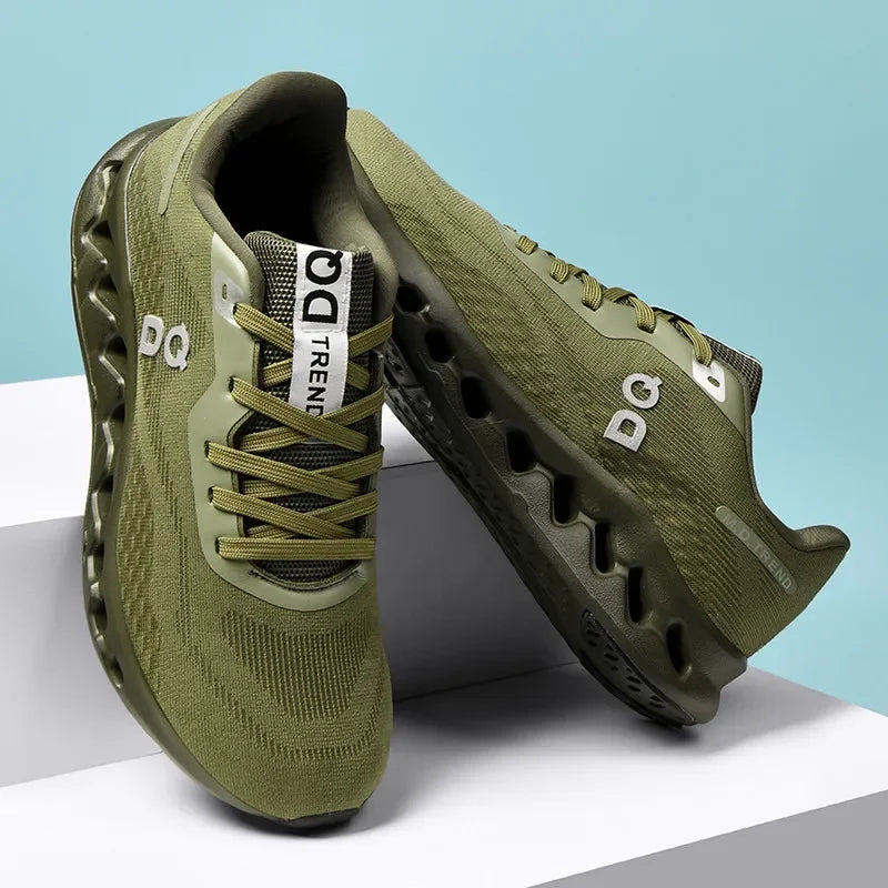 Fashion Cushioning Running Shoes for Men Lightweight Sneakers Breathable Tennis Shoes Non-Slip Sports Casual Walking Footwear