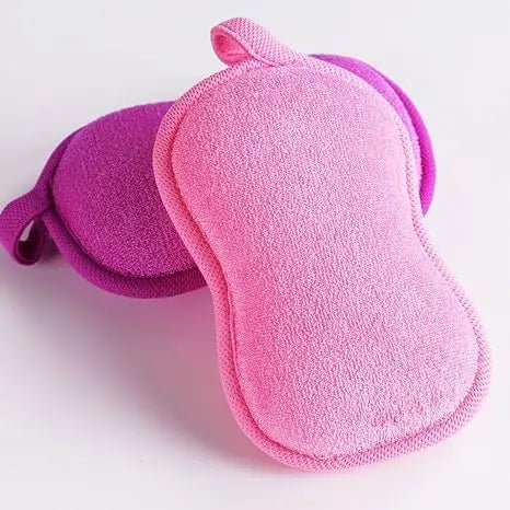2Pcs Natural Baby Bath Sponge - Ultra Soft Baby Sponge for Bathing - Kids Bath Sponges for Infants, Toddler Bath Time