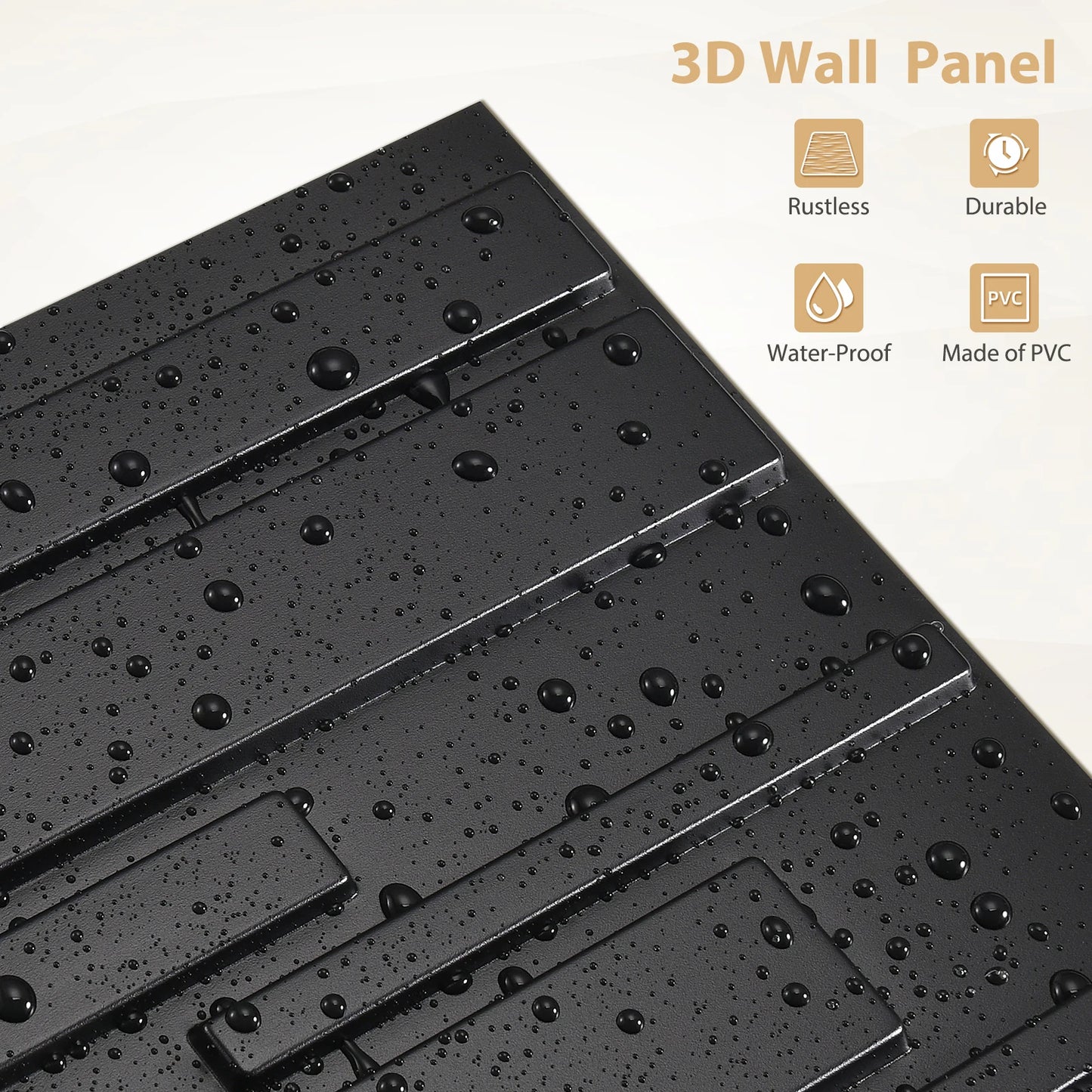 KUUJOJO 3D textured wall panel for indoor wall decoration, suitable for living room, hall, bedroom, hotel, office, send tape