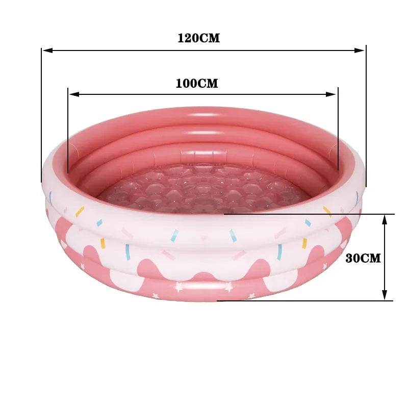 Reusable Inflatable Swimming Pool Double Layer Garden Portable Thickened For Kids Water Toys Party Round Indoor Outdoor Paddling - AIAZ