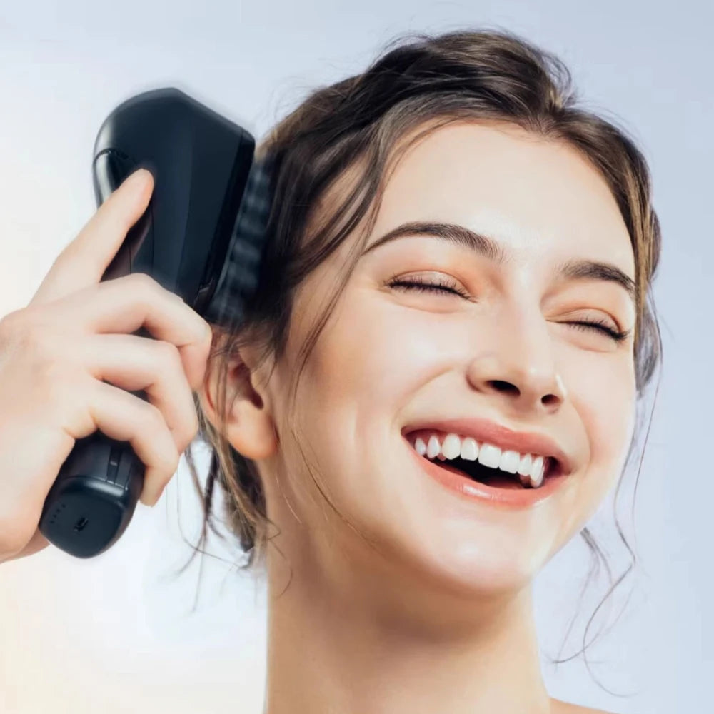 Fascia Gun Vibration Massage Comb Head Massager Body Relax Relief Headaches Massage For Scalp Vibrating brush Lymphatic Drainage